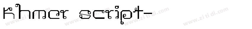 Khmer script字体转换